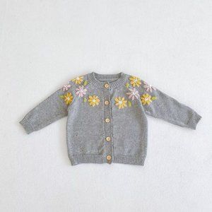 Girls' grey cardigan